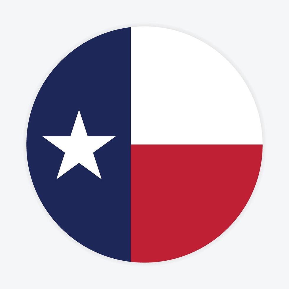 Texas bandera vector icono diseño. Texas circulo bandera. redondo de Texas bandera.