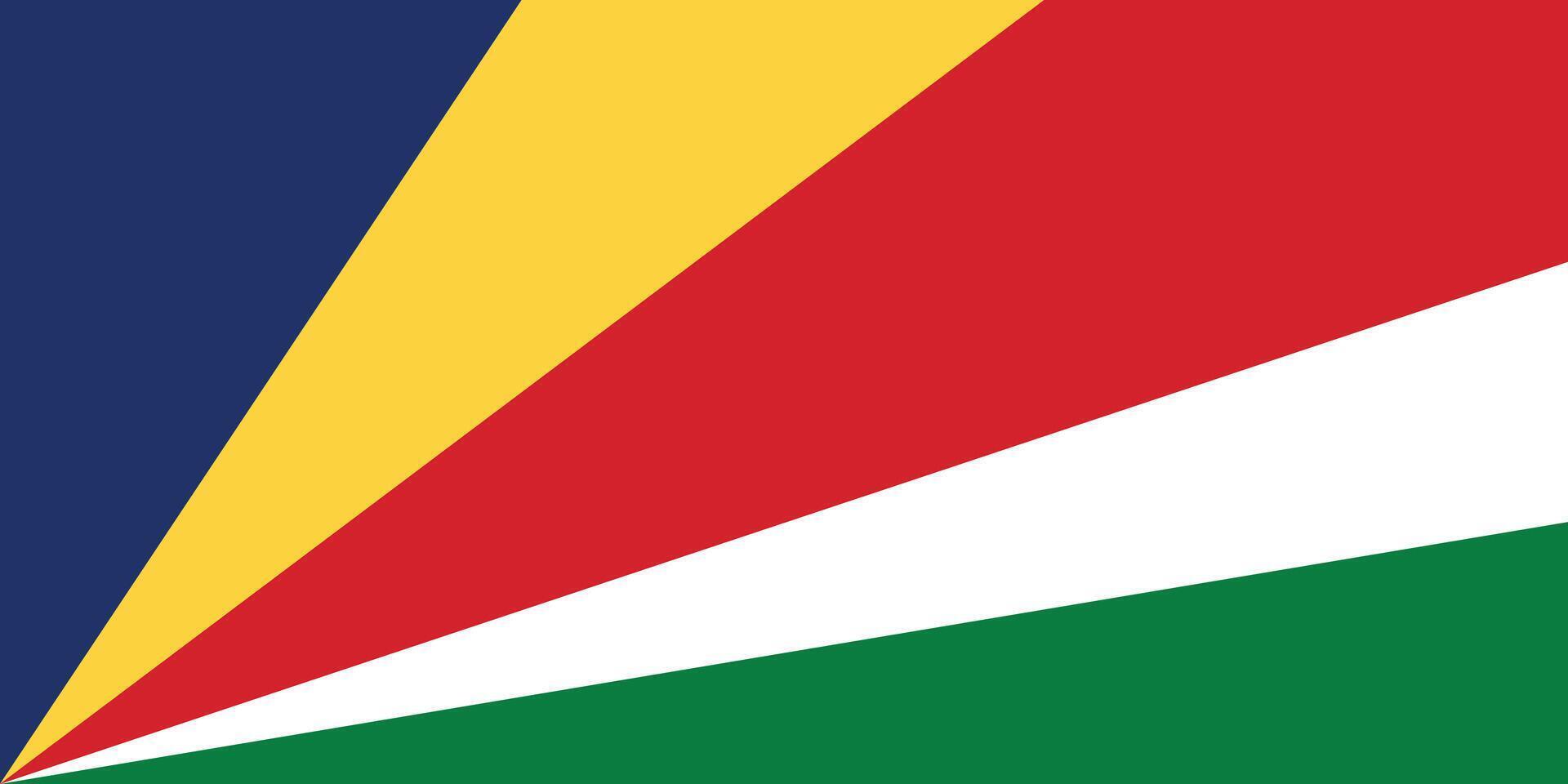 plano ilustración de seychelles nacional bandera. seychelles bandera diseño. vector