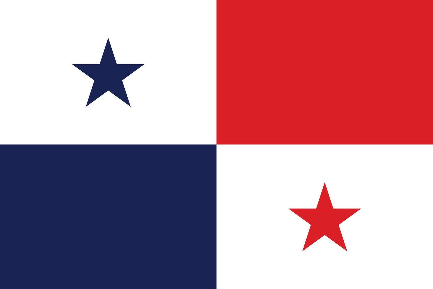 Flat Illustration of Panama flag. Panama national flag design. vector