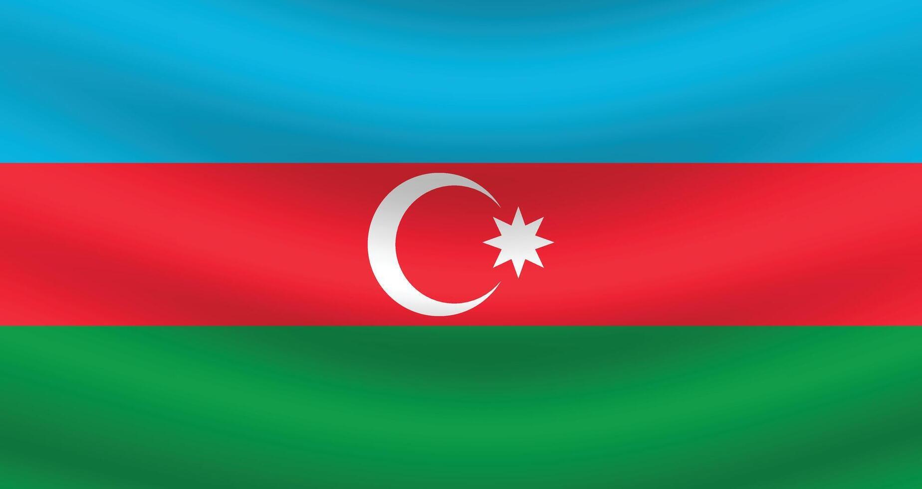 plano ilustración de azerbaiyán bandera. azerbaiyán nacional bandera diseño. azerbaiyán ola bandera. vector