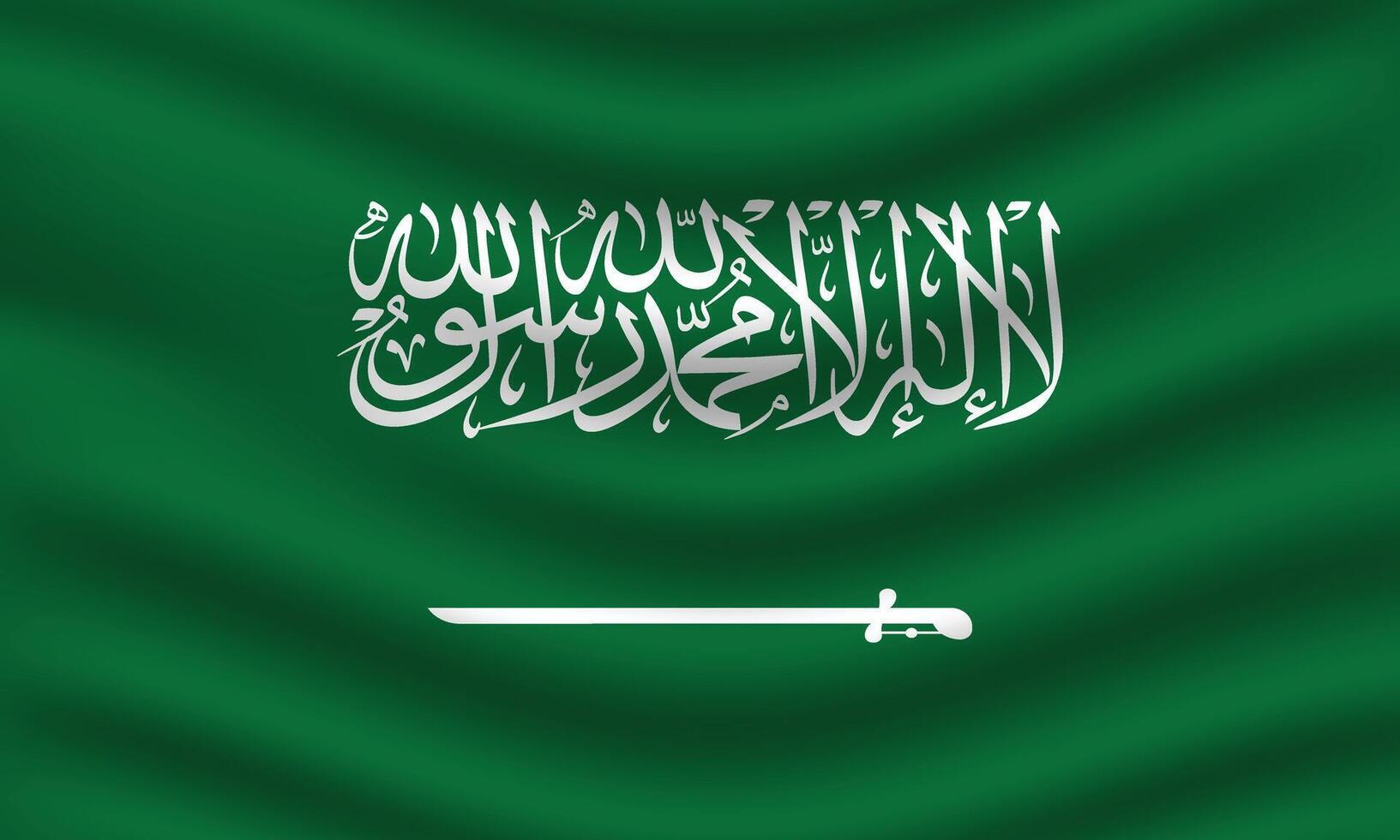 plano ilustración de el saudi arabia bandera. saudi arabia nacional nacional bandera diseño. saudi arabia ola bandera. vector