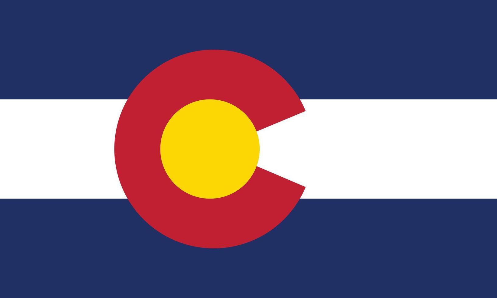 Flat Illustration of Colorado state flag. Colorado flag design. vector