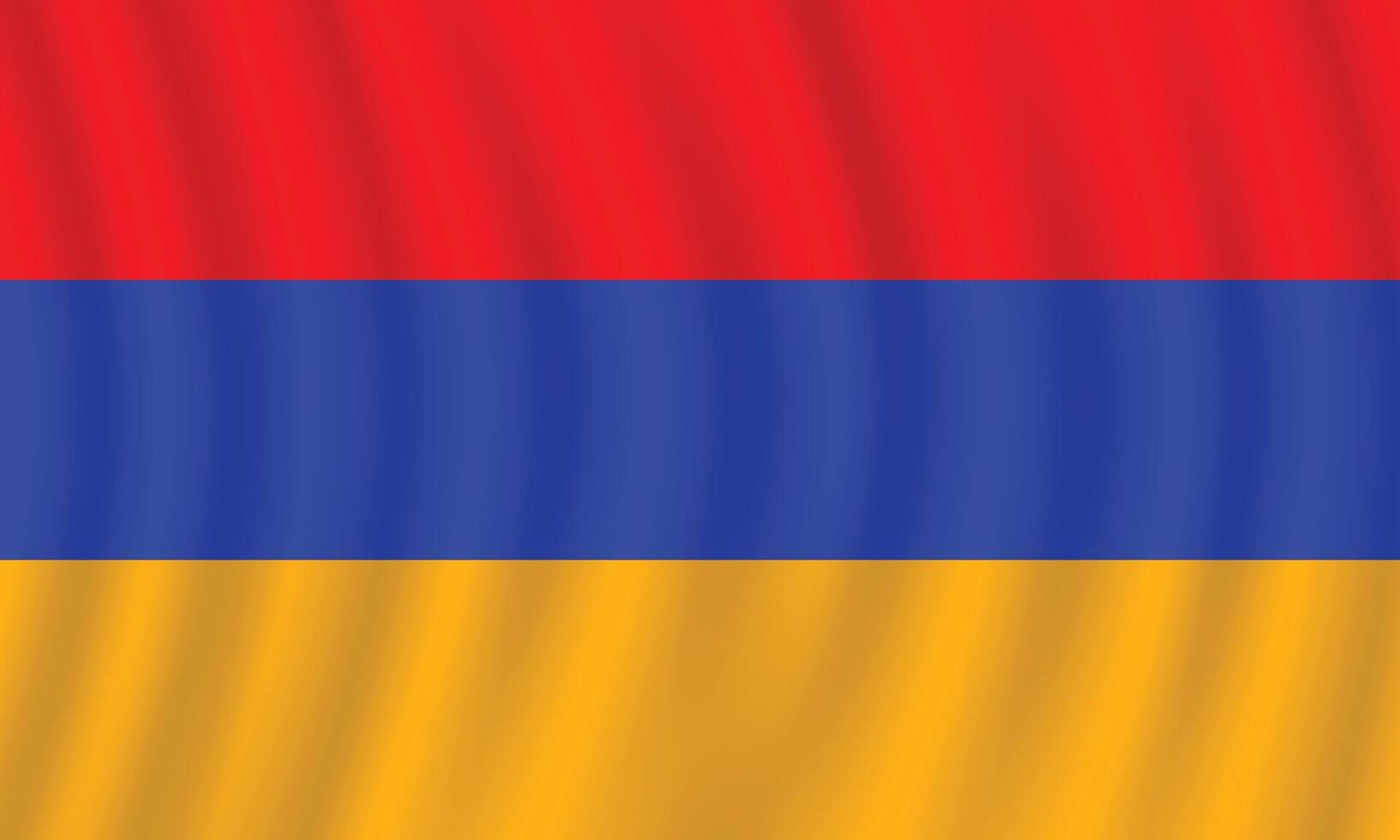 Flat Illustration of the Armenia flag. Armenia national flag design. Armenia wave flag. vector
