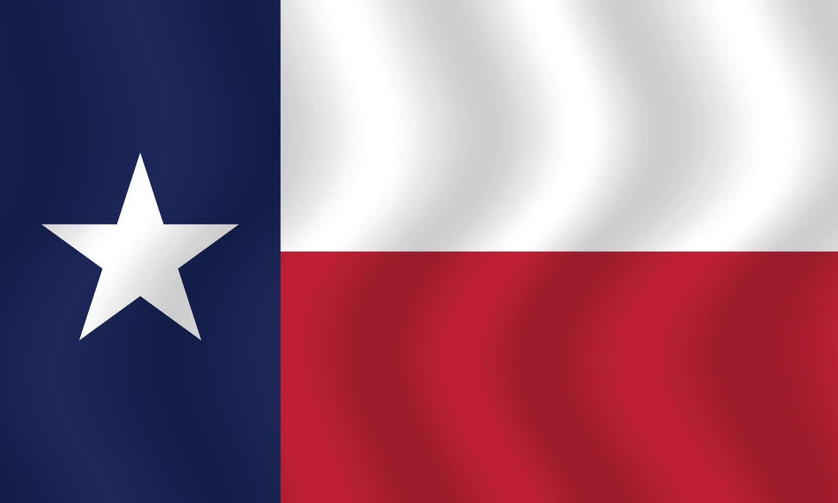 Flat Illustration of Texas state flag. Texas flag design. Texas wave flag. vector