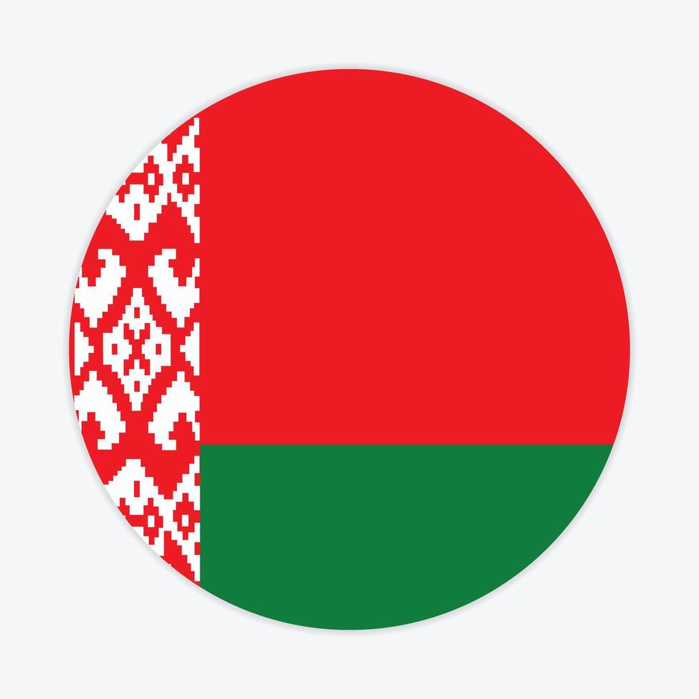 bielorrusia nacional bandera vector icono diseño. bielorrusia circulo bandera. redondo de bielorrusia bandera.