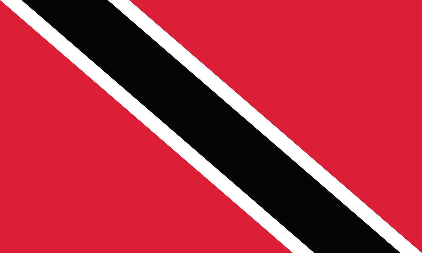 Flat Illustration of Trinidad and Tobago flag. Trinidad and Tobago national flag design. vector