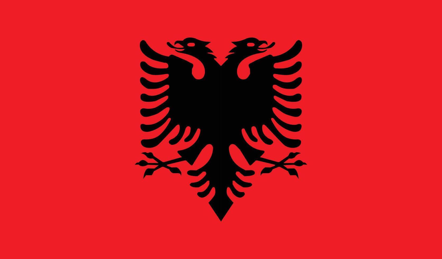 plano ilustración de Albania nacional bandera. Albania bandera diseño. vector