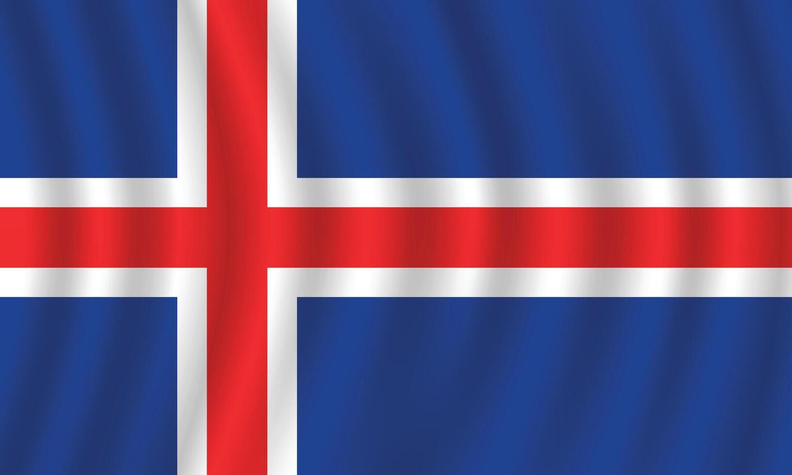 plano ilustración de Islandia nacional bandera. Islandia bandera diseño. Islandia ola bandera. vector