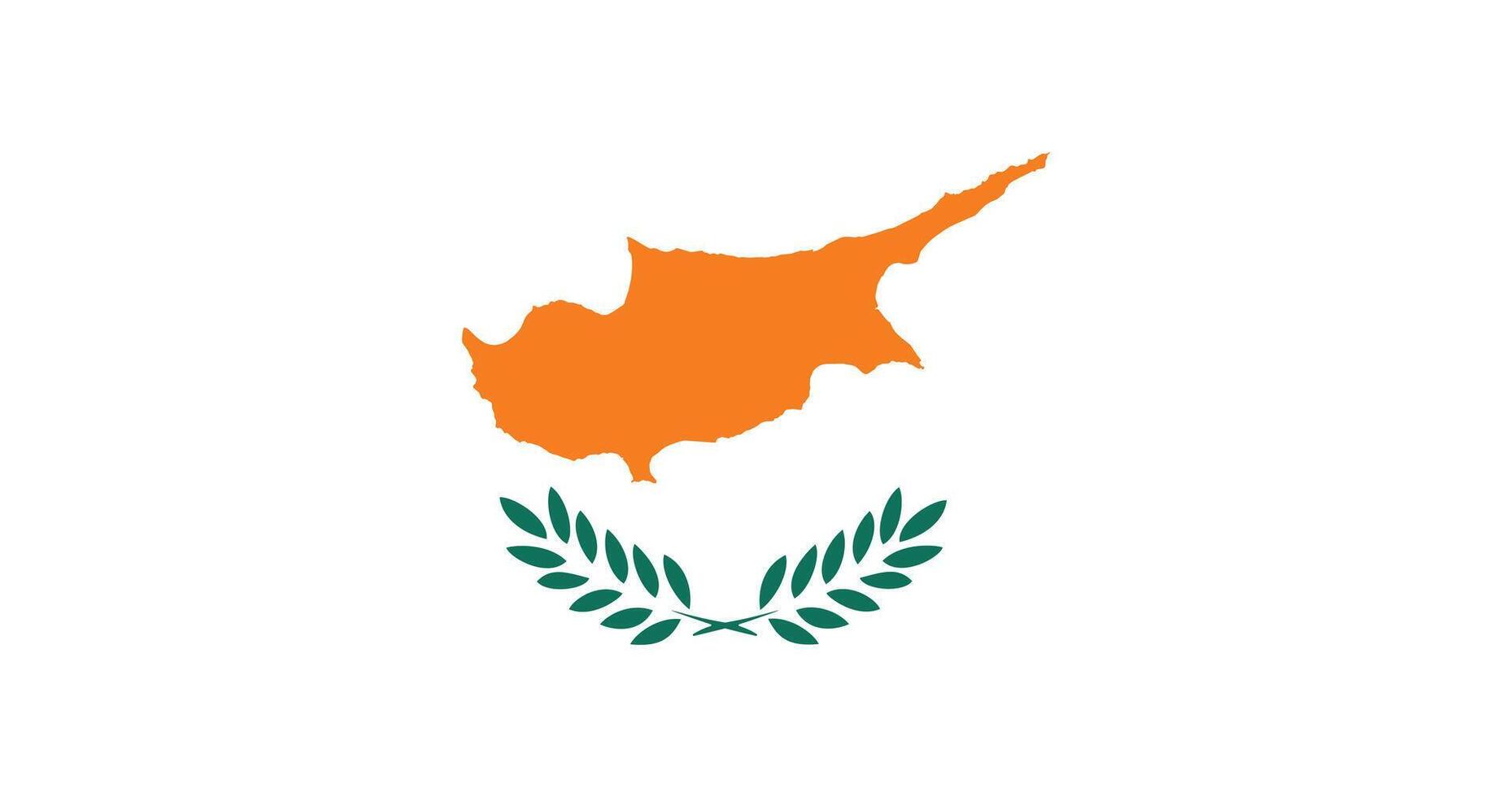 Flat Illustration of Cyprus national flag. Cyprus flag design. vector