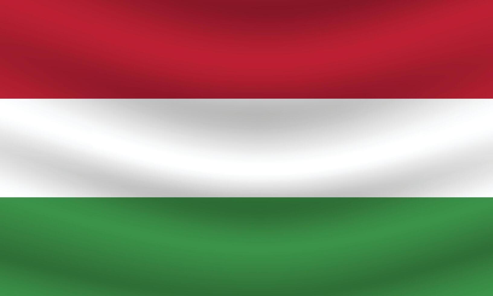 Flat Illustration of Hungary national flag. Hungary flag design. Hungary Wave flag. vector