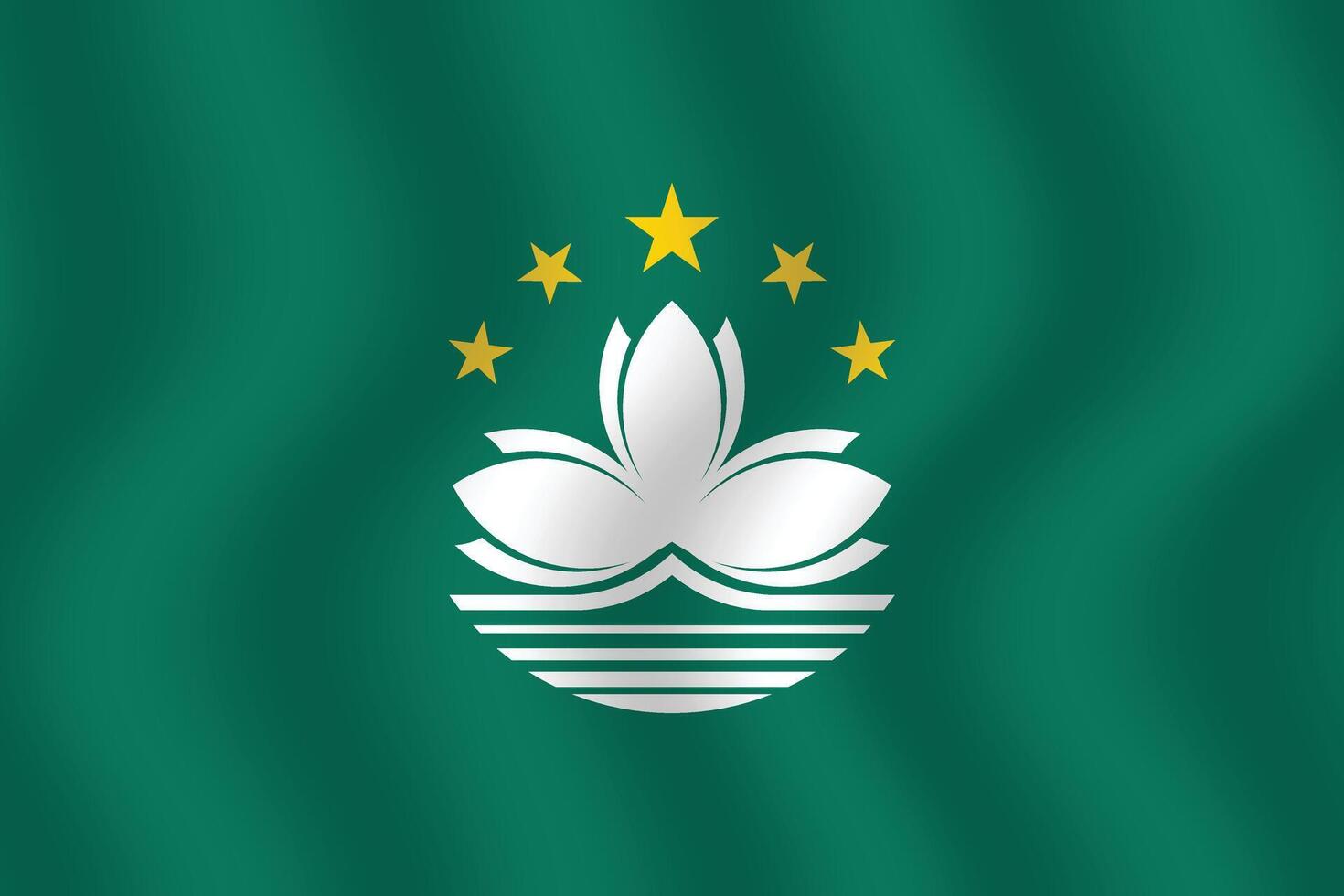 plano ilustración de Macao bandera. Macao nacional bandera diseño. Macao ola bandera. vector