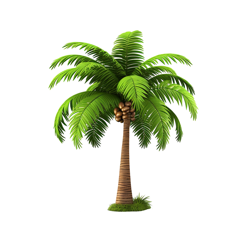 AI generated Palm tree isolated on transparent background png