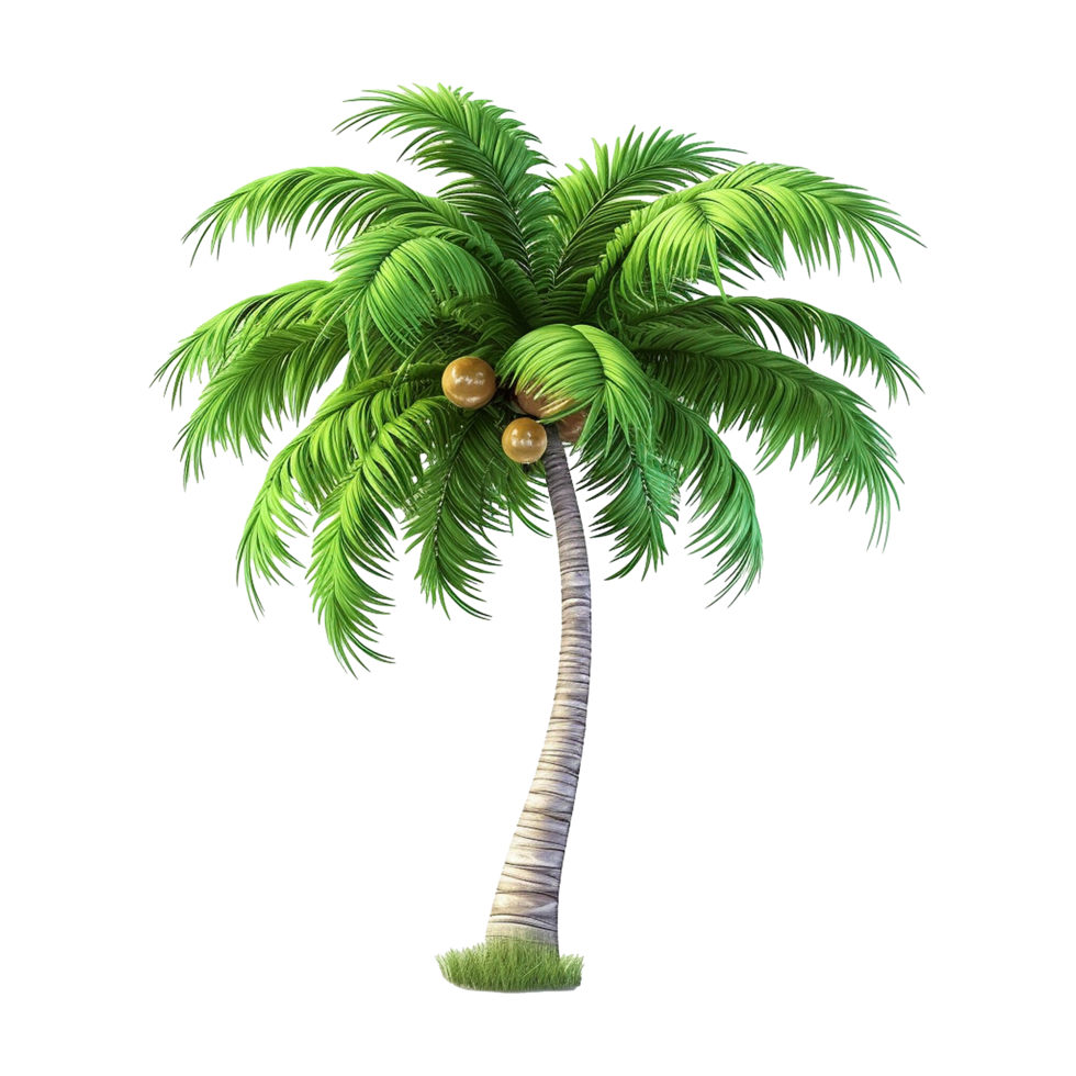 AI generated Palm tree isolated on transparent background png
