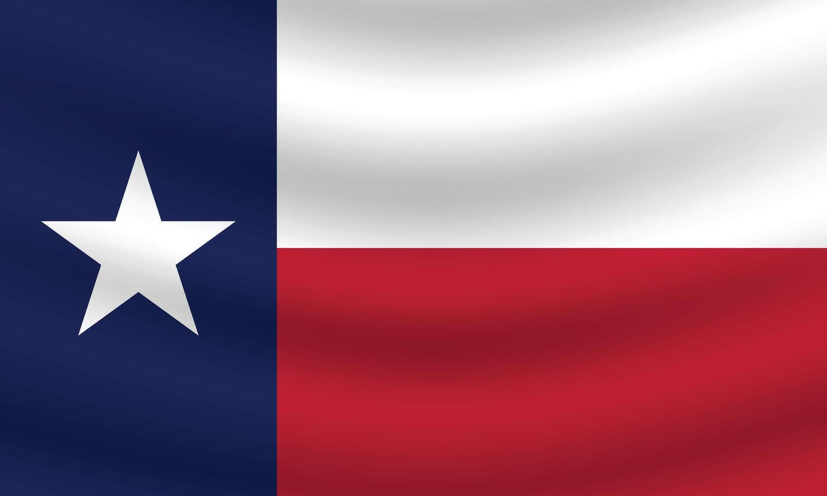 Flat Illustration of Texas state flag. Texas flag design. Texas wave flag. vector