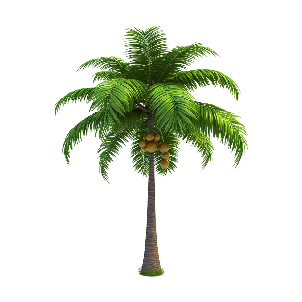 AI generated Palm tree isolated on transparent background png