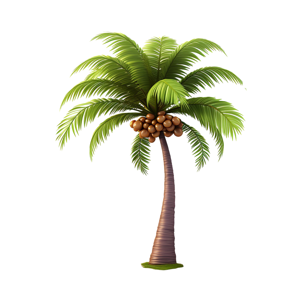 AI generated Palm tree isolated on transparent background png