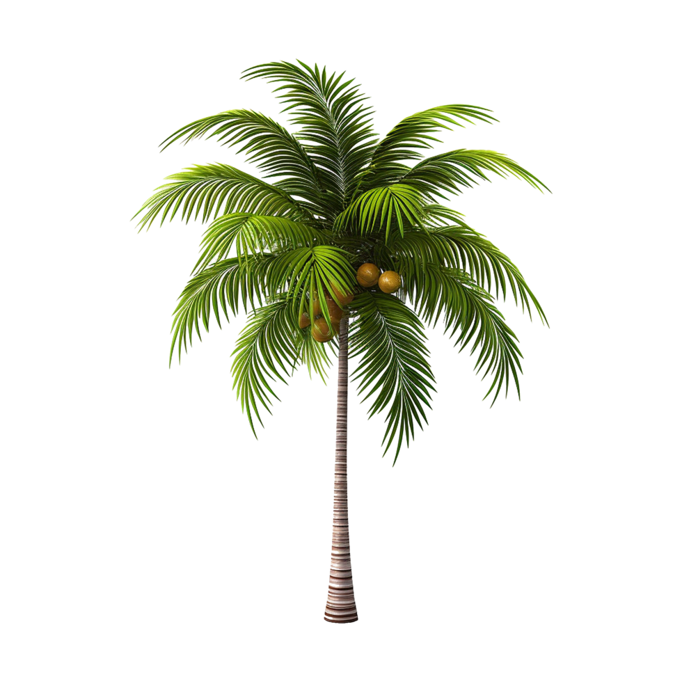 AI generated Palm tree isolated on transparent background png