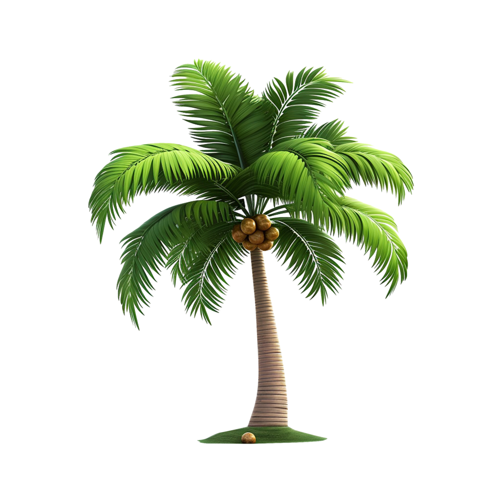 AI generated Palm tree isolated on transparent background png