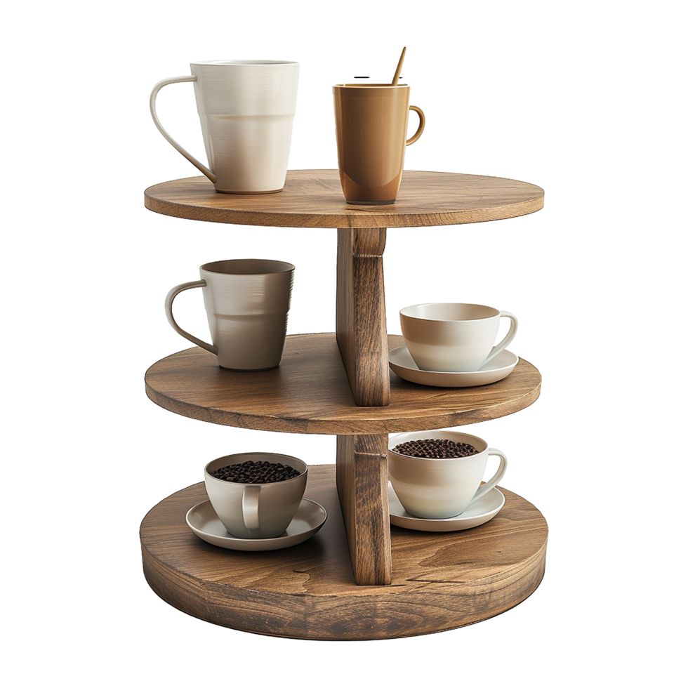 AI generated Coffee shop product stand isolated on transparent background png