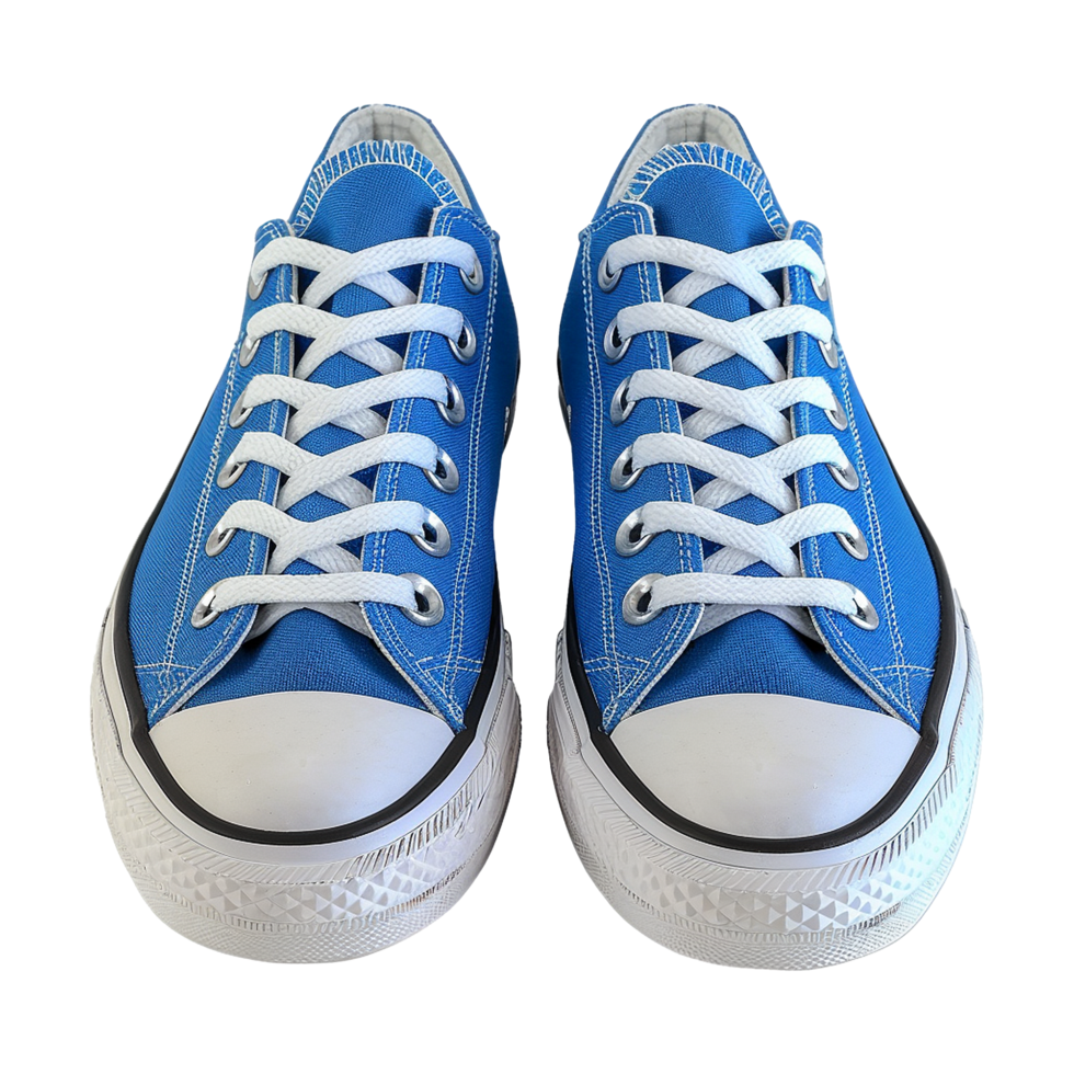 AI generated Blue sneakers shoes isolated on transparent background png