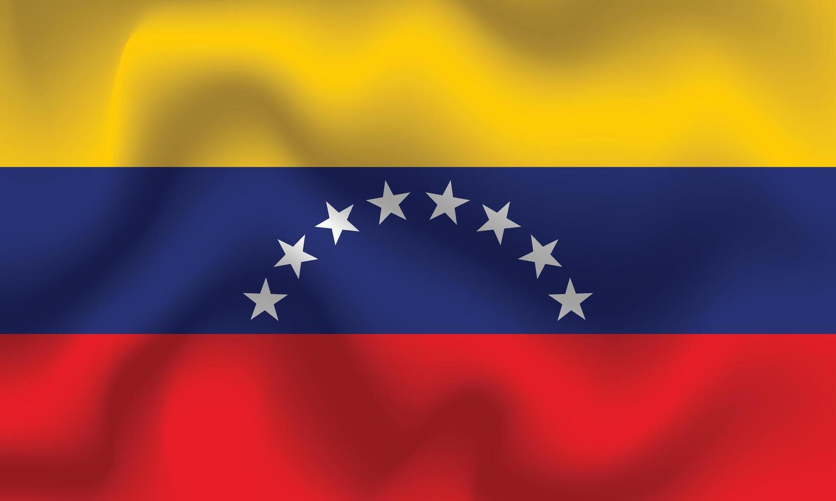 Flat Illustration of Venezuela flag. Venezuela national flag design. Venezuela wave flag. vector