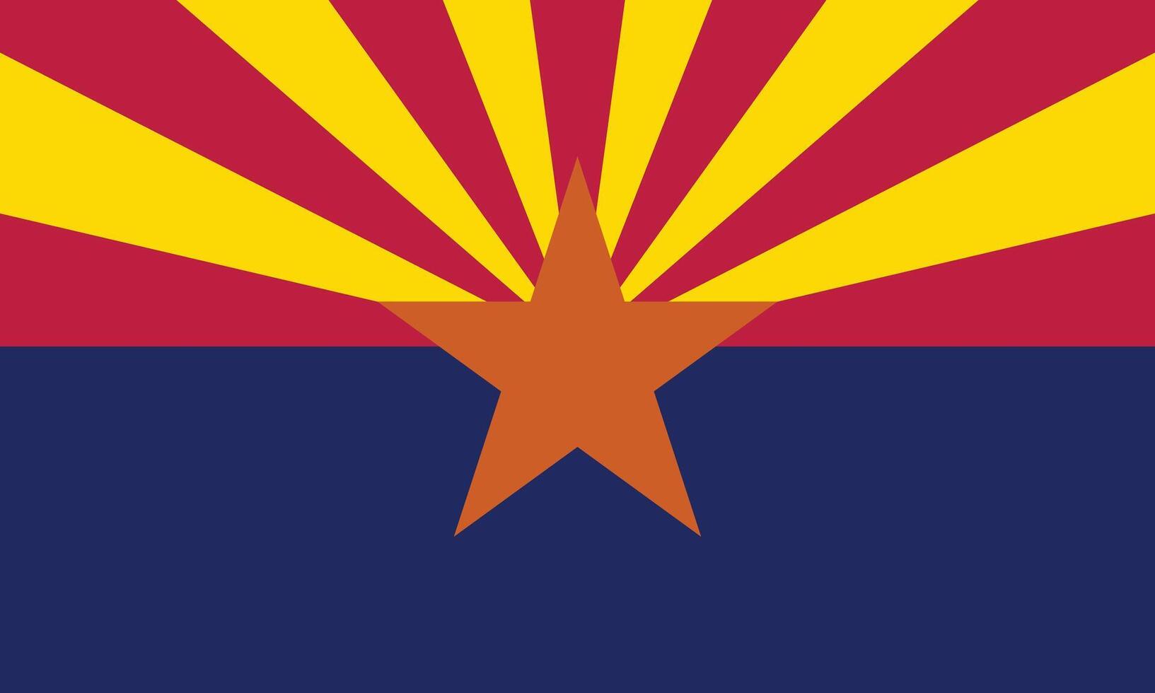 Flat Illustration of Arizona state flag. Arizona state flag design. vector