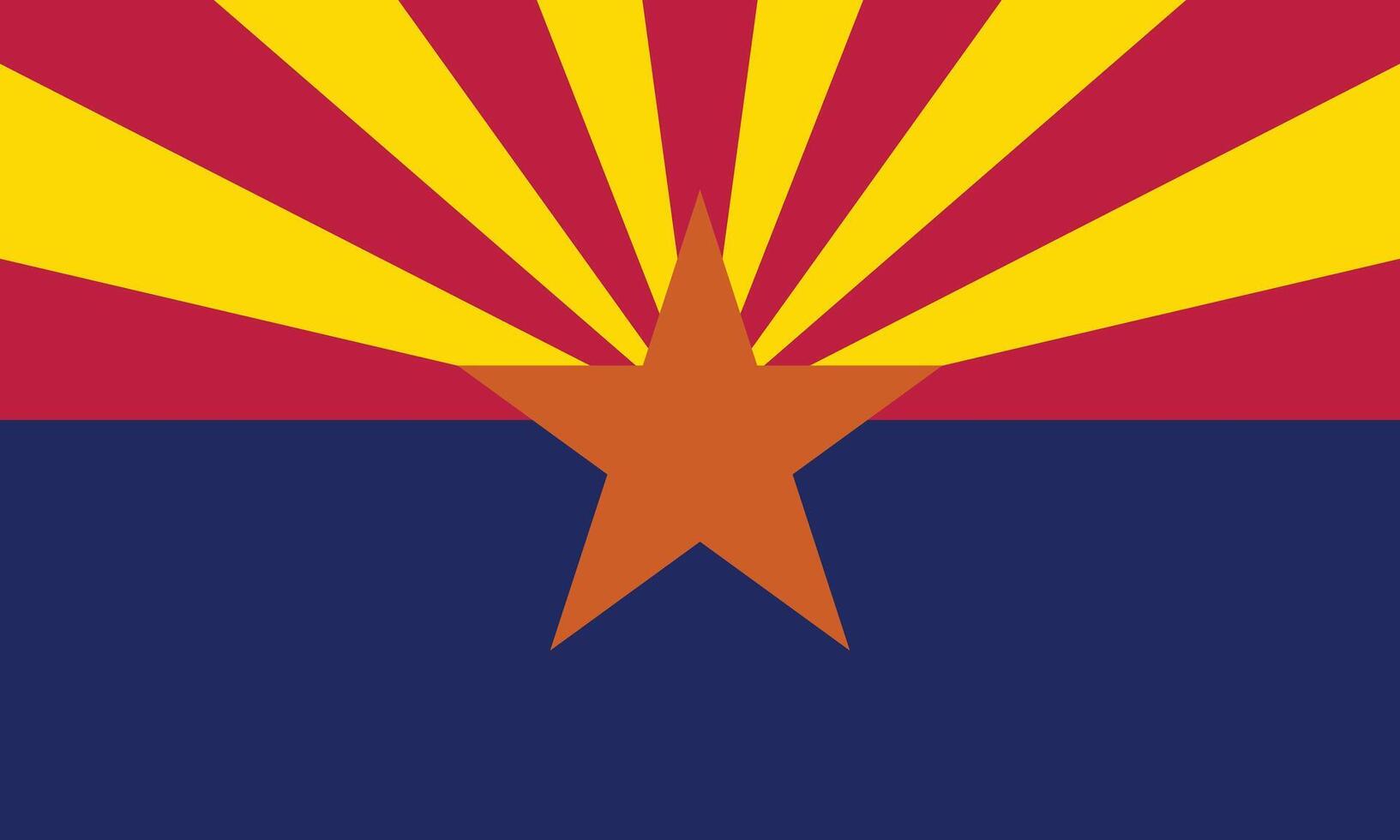 Flat Illustration of Arizona state flag. Arizona state flag design. vector