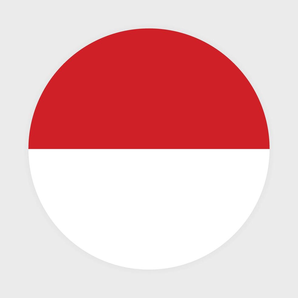 Monaco Monaco flag vector icon design. Monaco circle flag. Round of Monaco flag.