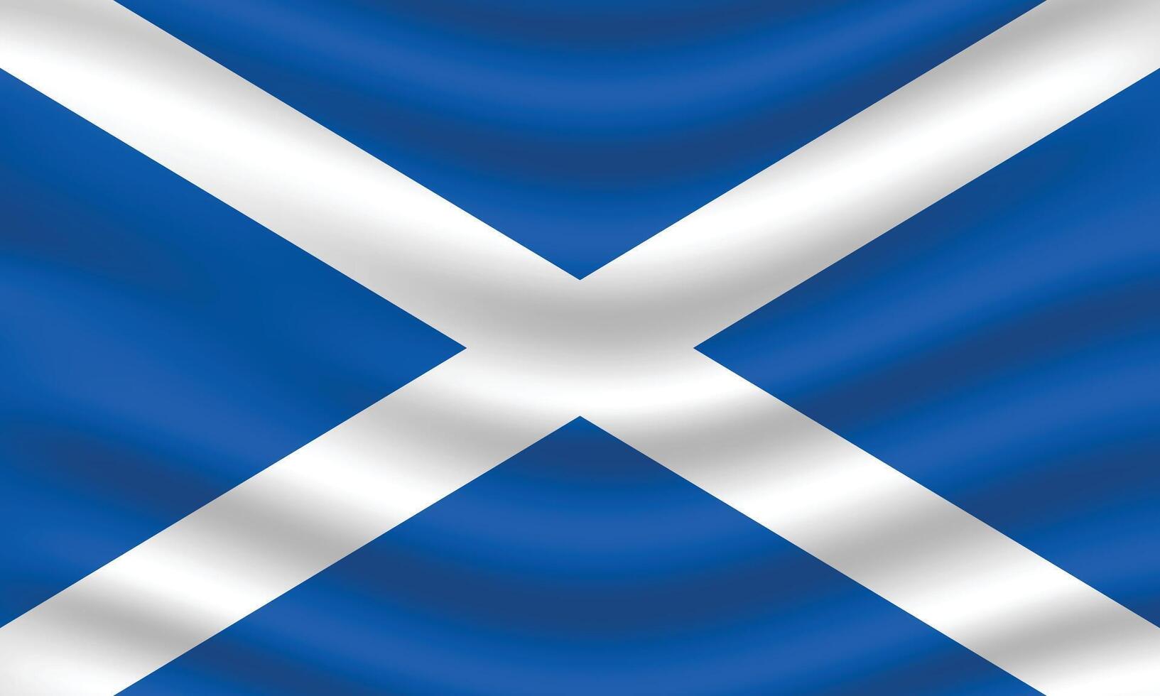 Flat Illustration of Scotland national flag. Scotland flag design. Scotland Wave flag. vector