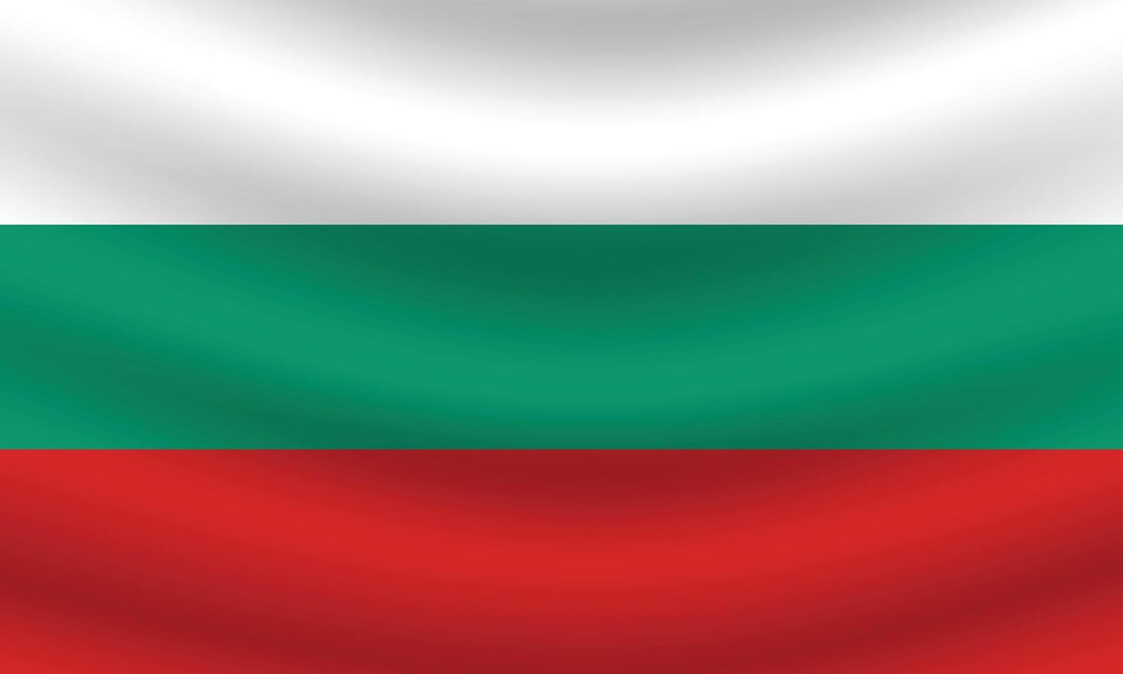 Flat Illustration of Bulgaria national flag. Bulgaria flag design. Bulgaria Wave flag. vector