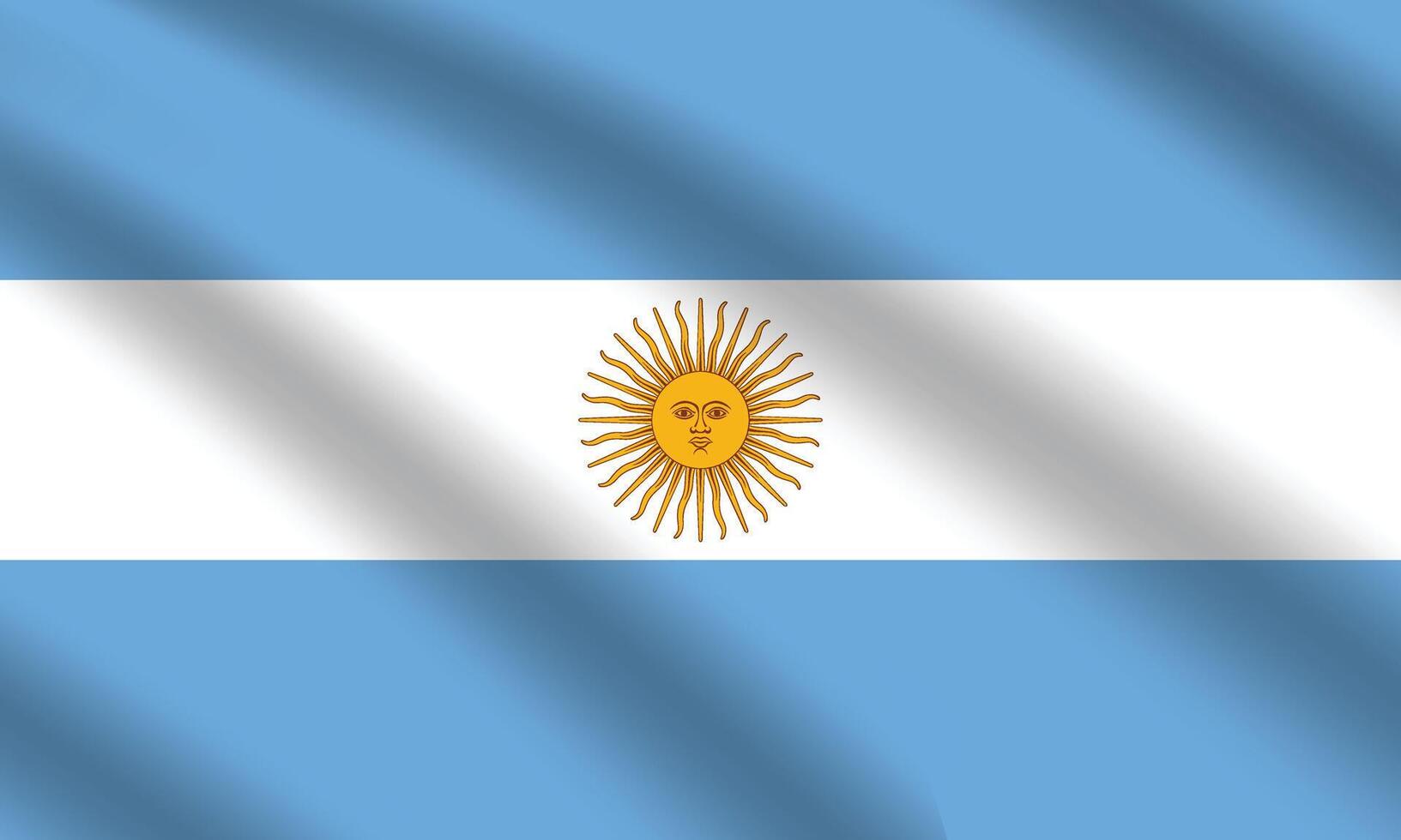 plano ilustración de argentina bandera. argentina nacional bandera diseño. argentina ola bandera. vector