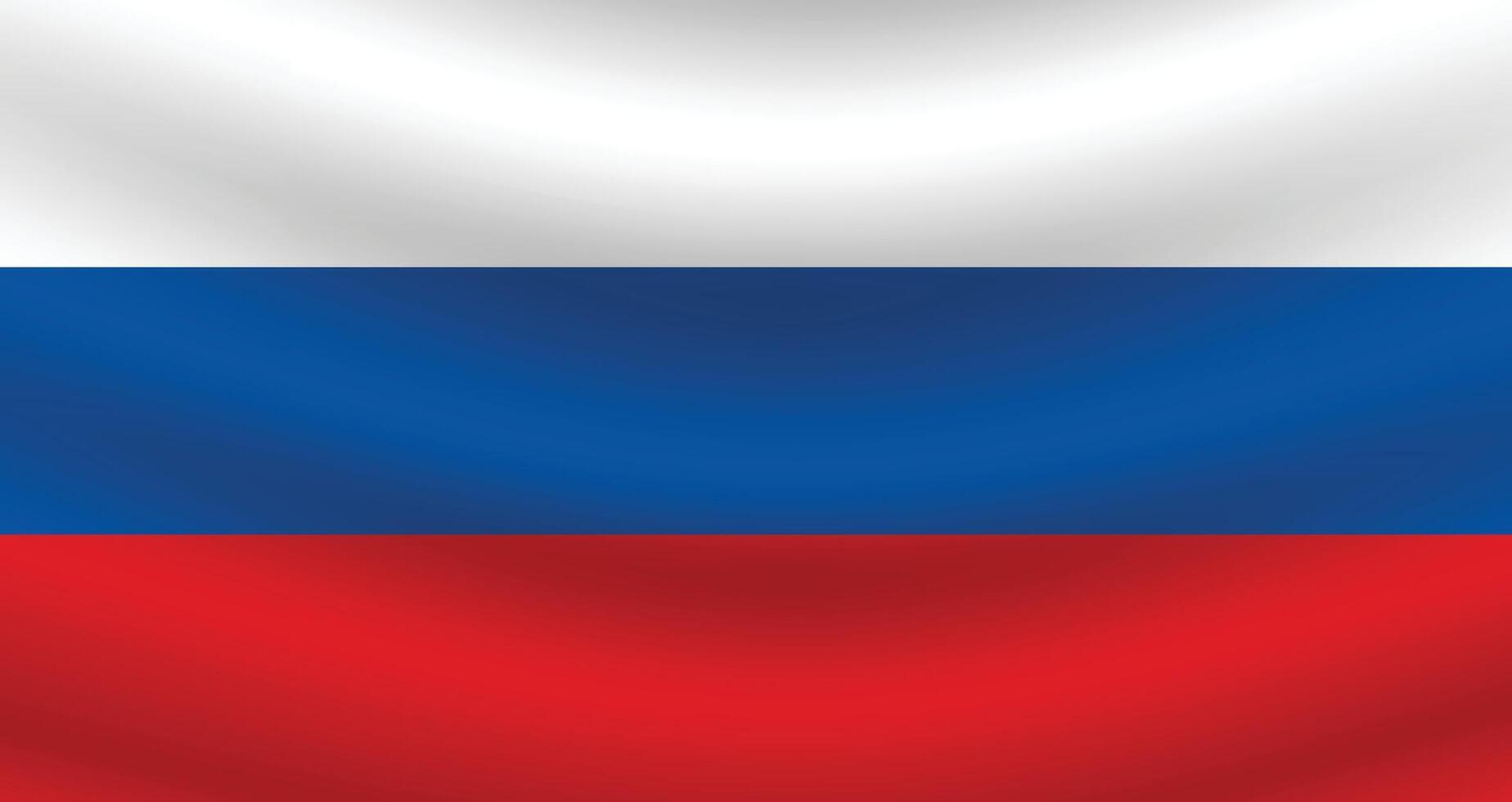 Flat Illustration of the Russian national flag. Russia flag design. Russia Wave flag. vector
