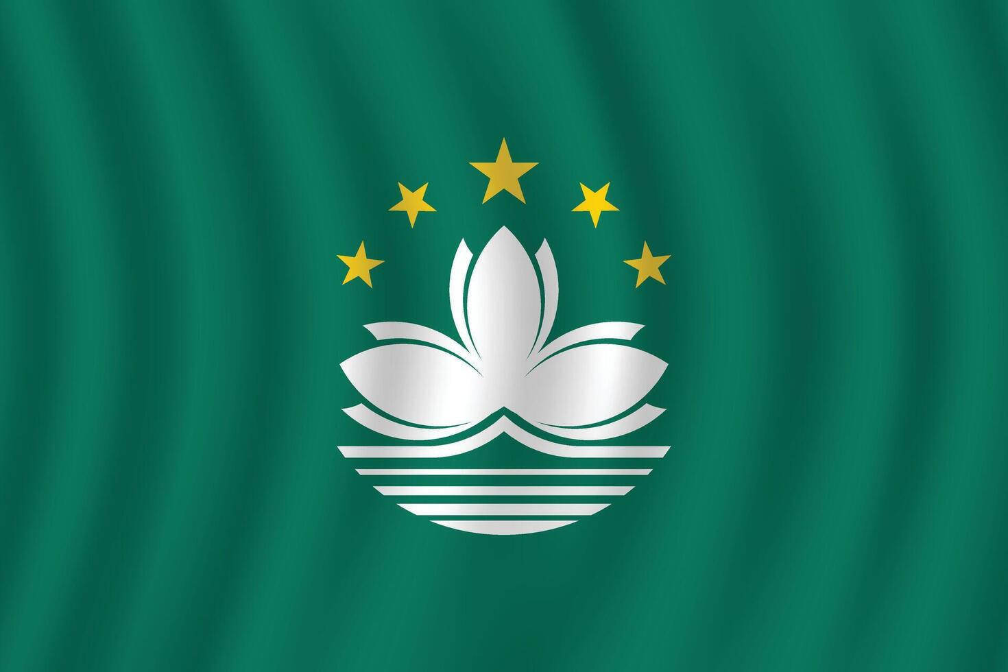 plano ilustración de Macao bandera. Macao nacional bandera diseño. Macao ola bandera. vector