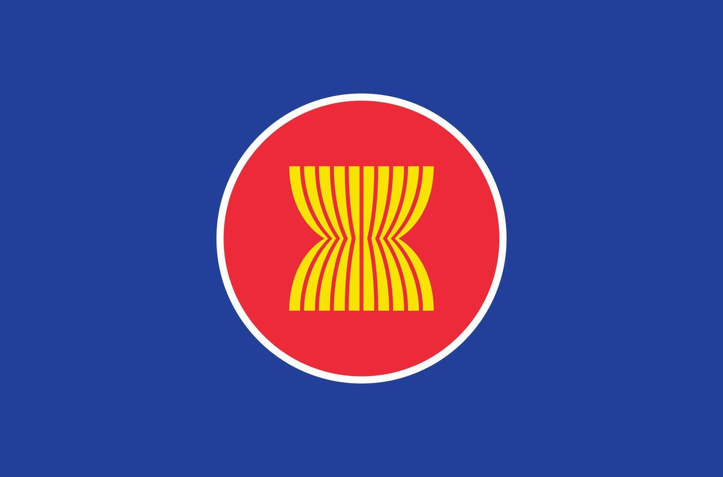 Flat Illustration of the Asean flag. Asean flag design. vector