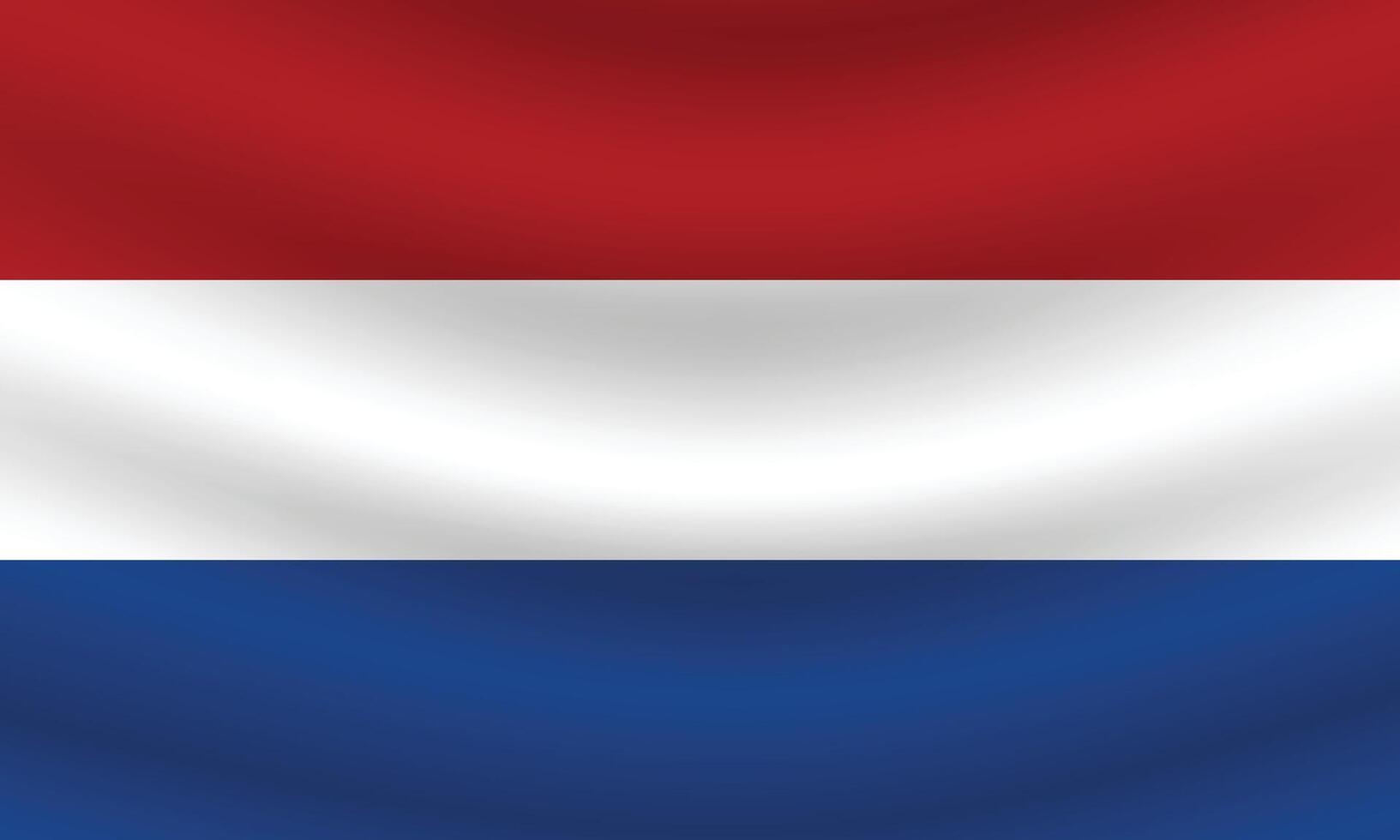 Flat Illustration of the Netherlands national flag. Netherlands flag design. Netherlands Wave flag. vector
