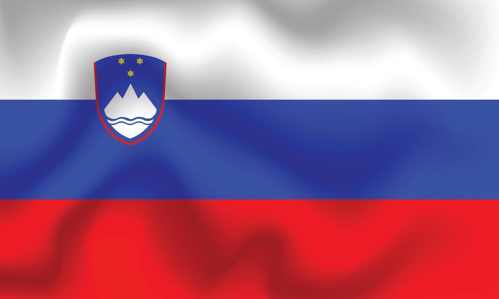 Flat Illustration of Slovenia national flag. Slovenia flag design. Slovenia Wave flag. vector