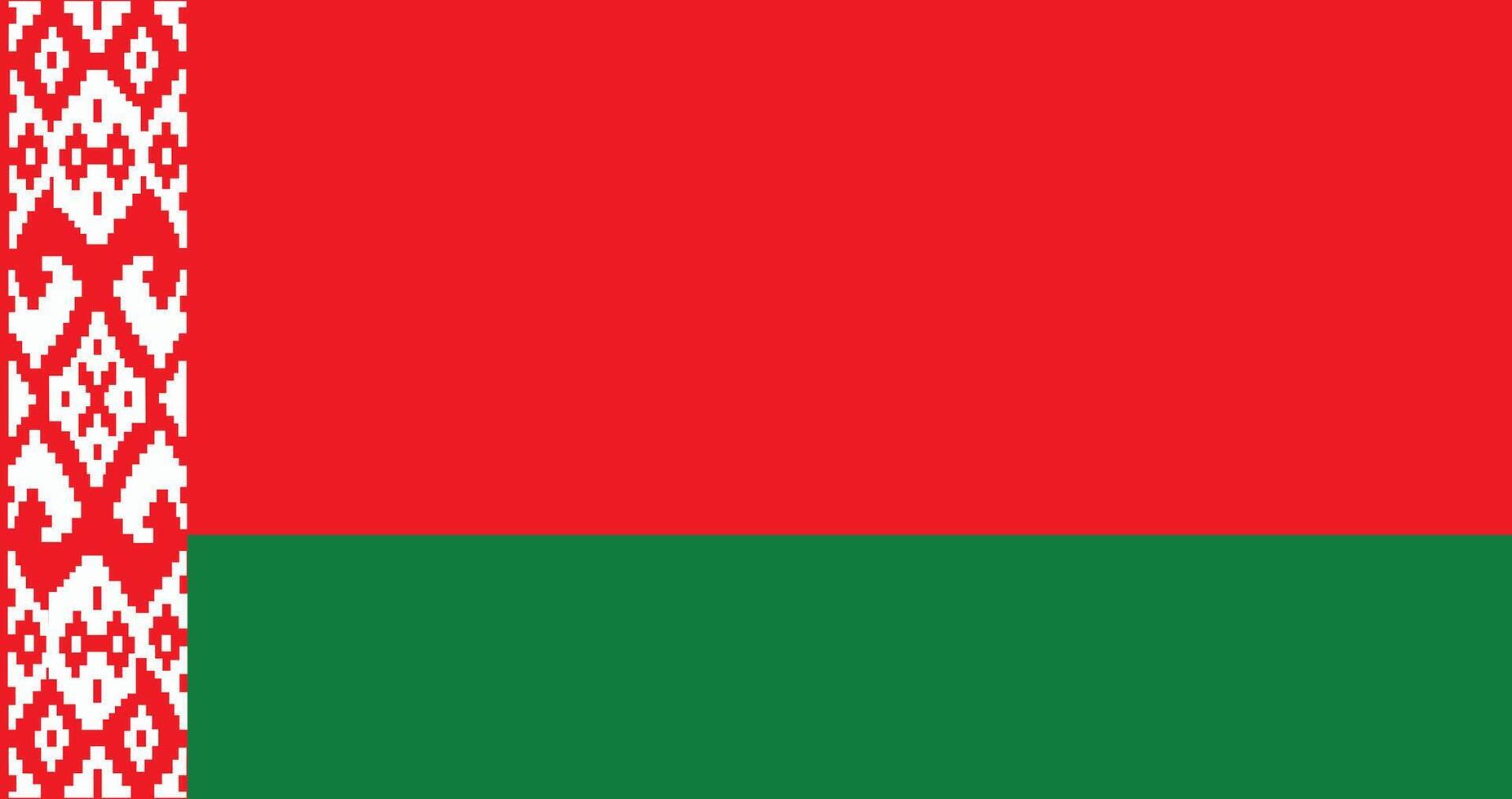 Flat Illustration of Belarus national flag. Belarus flag design. vector