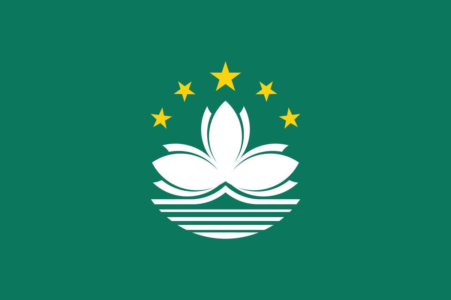 plano ilustración de Macao bandera. Macao nacional bandera diseño. vector