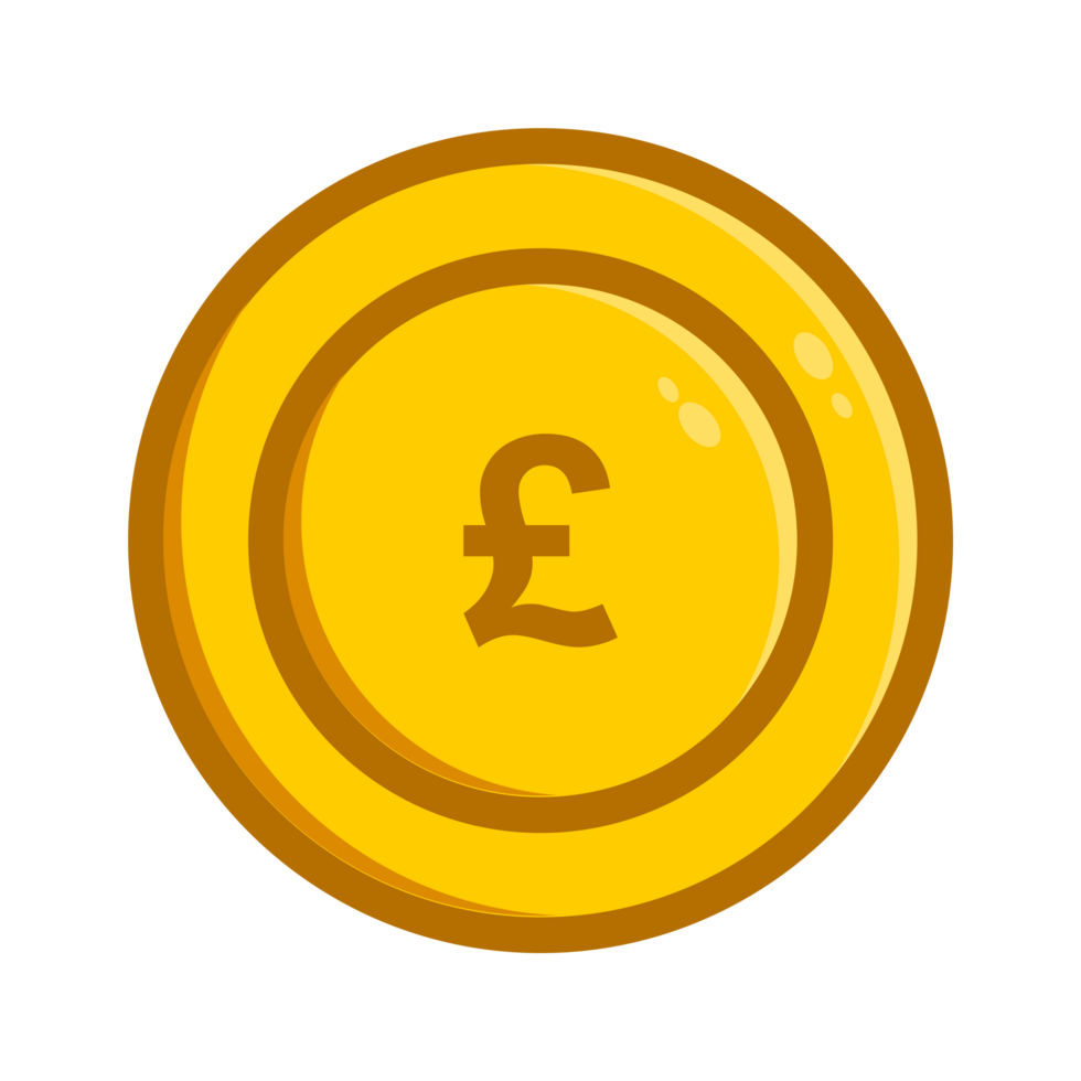 Geld Clip Art. Pfund Währung Symbol im transparent Hintergrund png