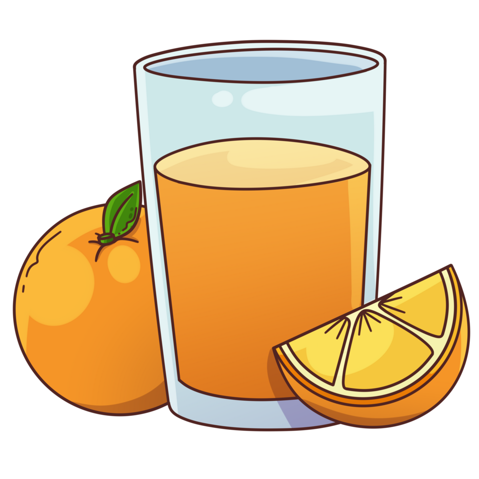 Breakfast Meal Objects Orange Juice Clip Art Cartoon Isolated png