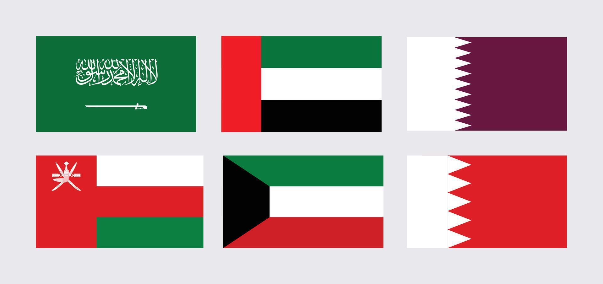 Arab Countries flag bundle. vector