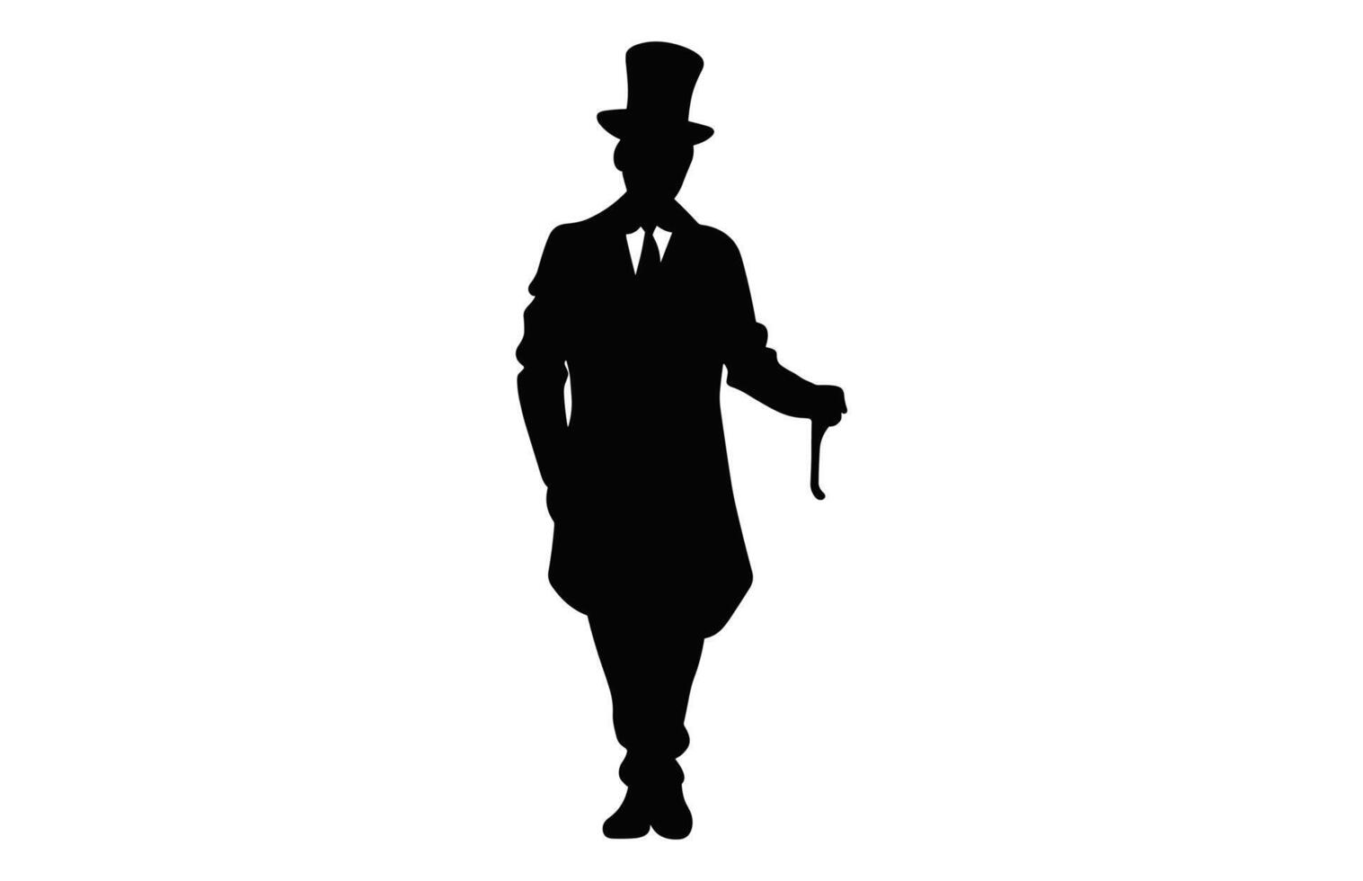 Clown Attraction Silhouette isolated on a white background vector