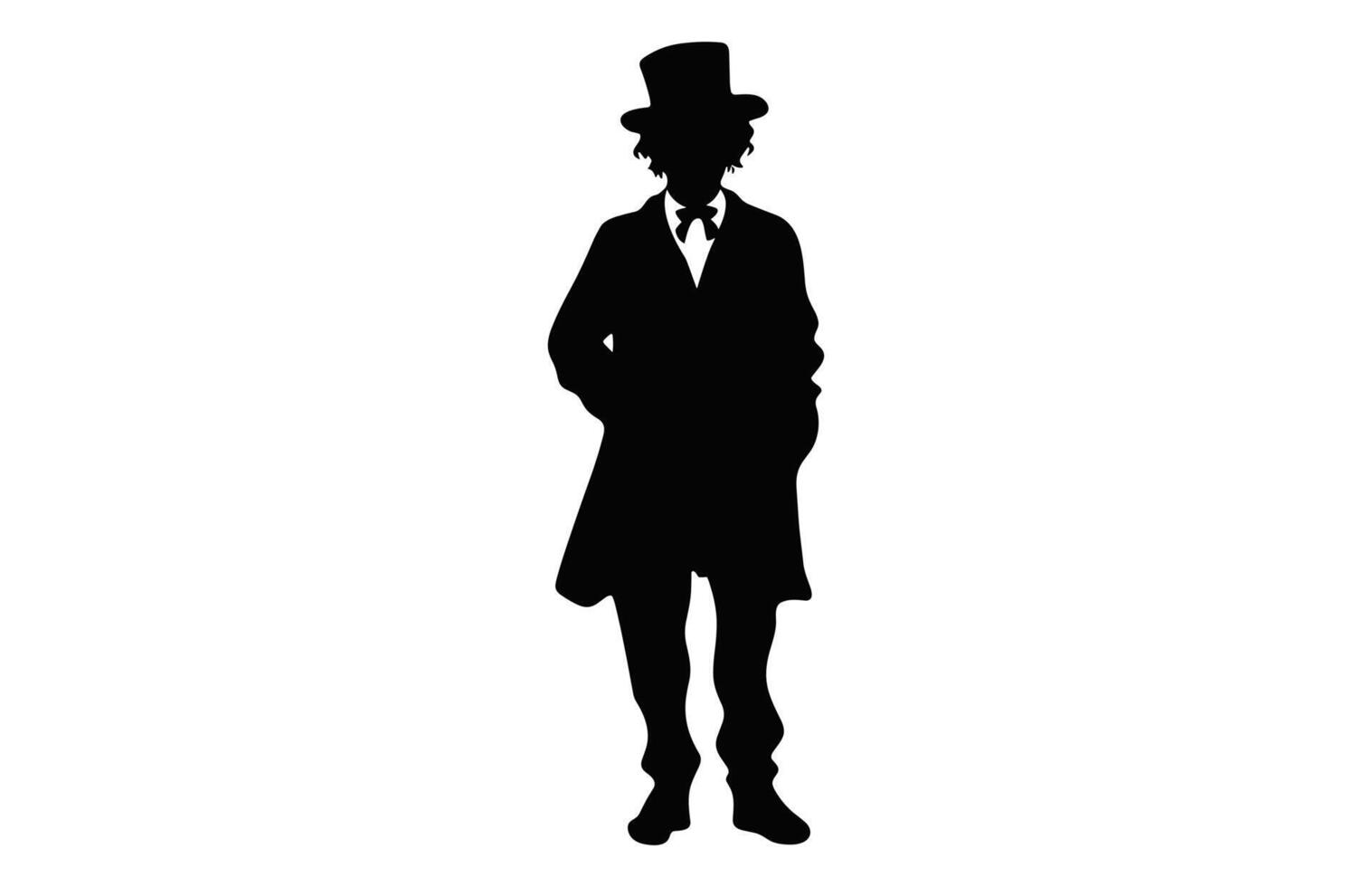 Clown Attraction Silhouette black vector isolated on a white background