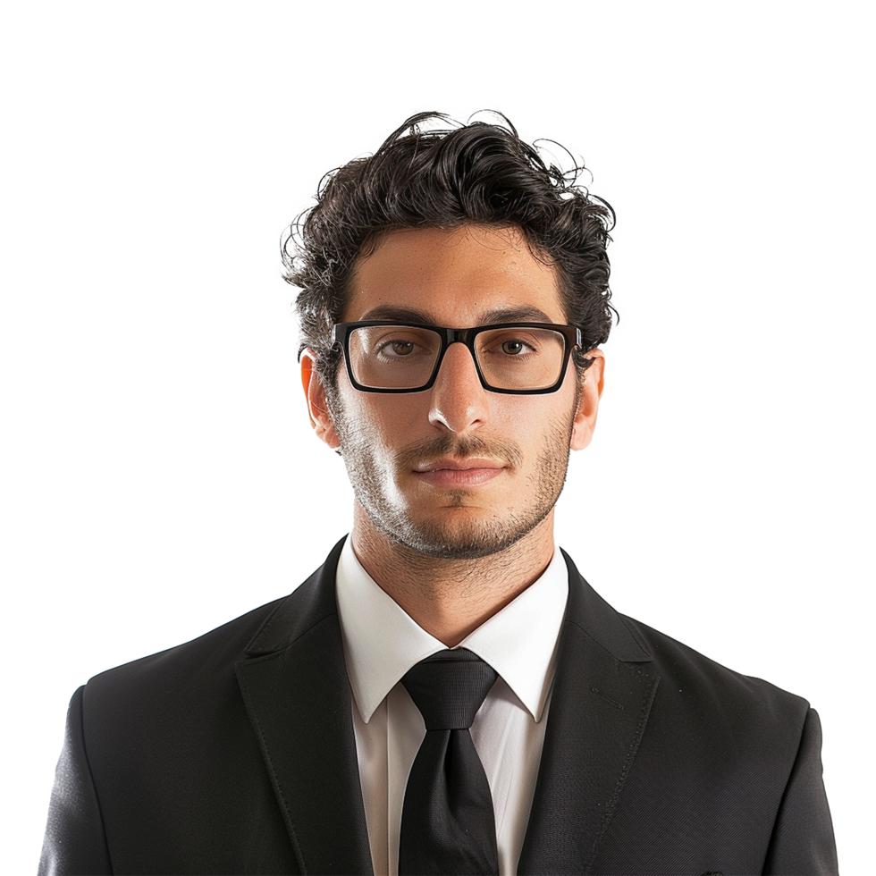 AI generated Man with glass isolated on transparent background png