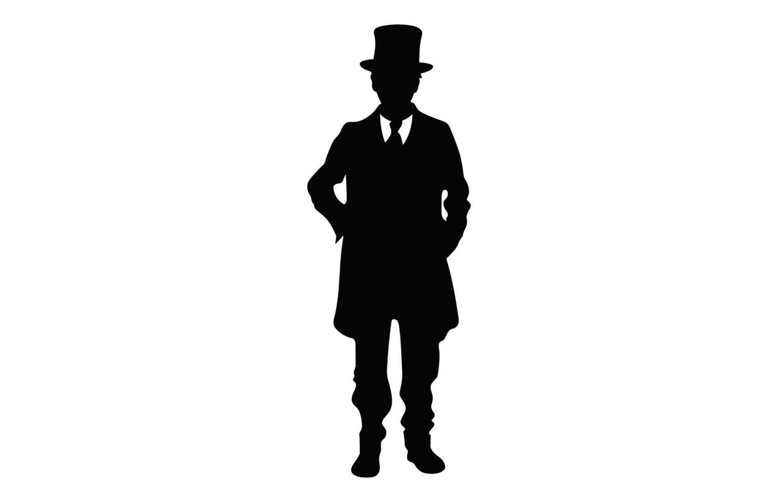 Clown Attraction Silhouette black vector isolated on a white background