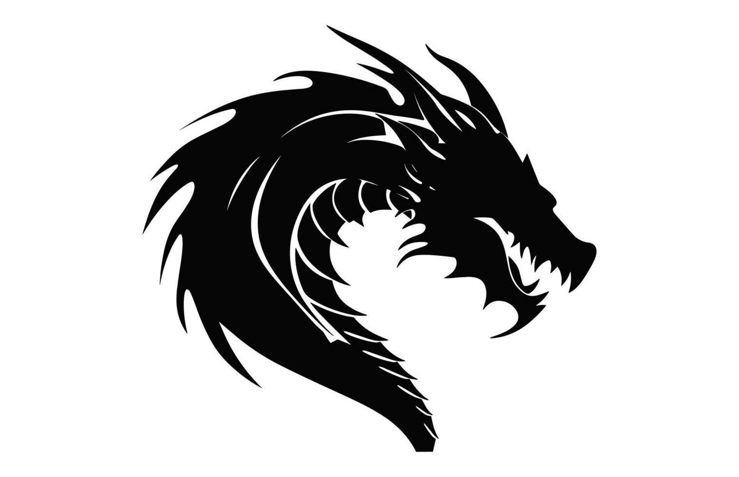 Dragon's head Silhouette vector isolated on a white background 41931492