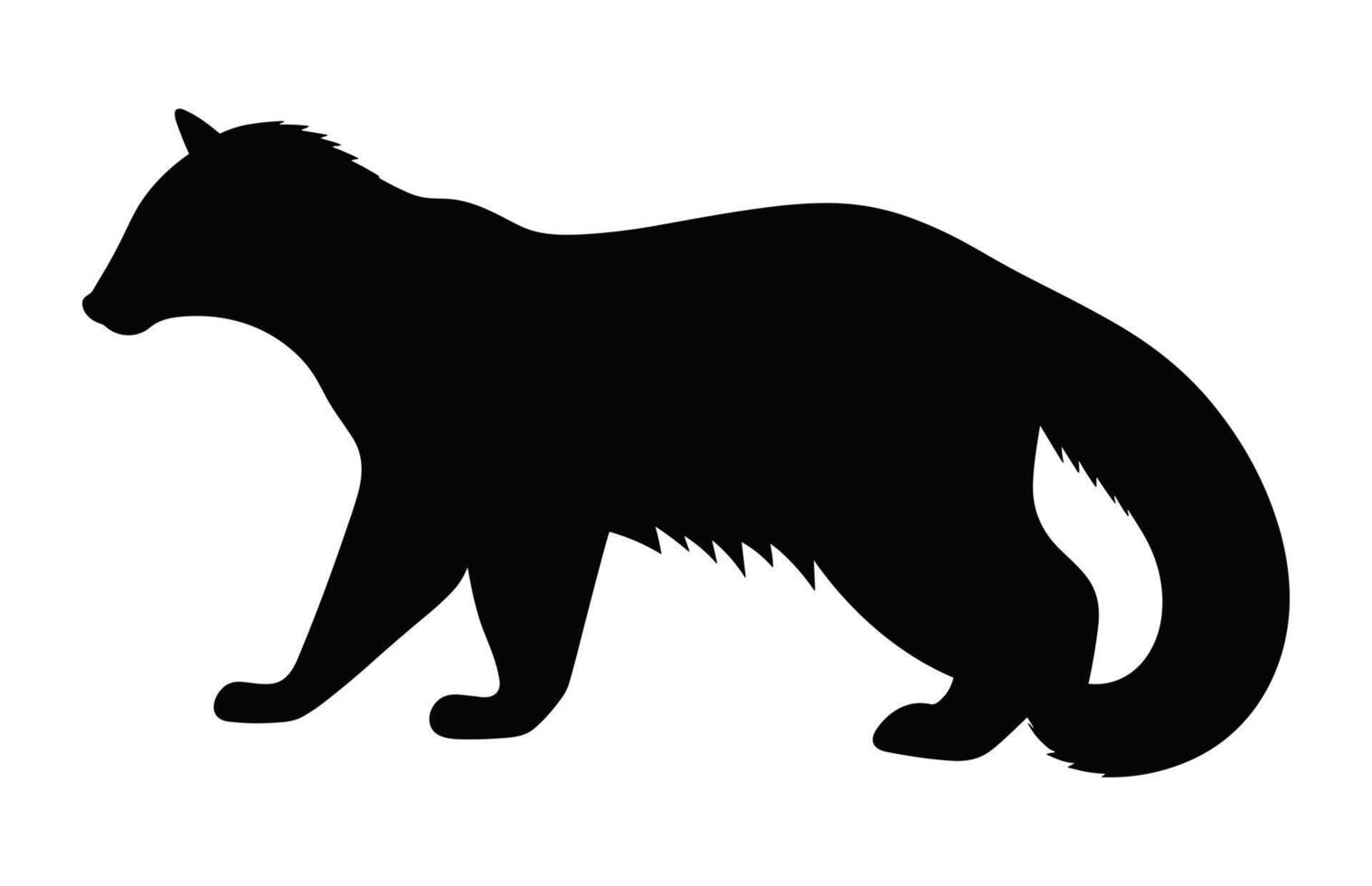 Coati Animal Silhouette black Vector isolated on a white background