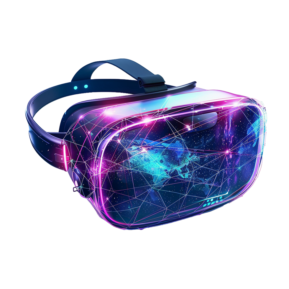 3d virtual reality glasses metaverse technology png isolated on transparent background