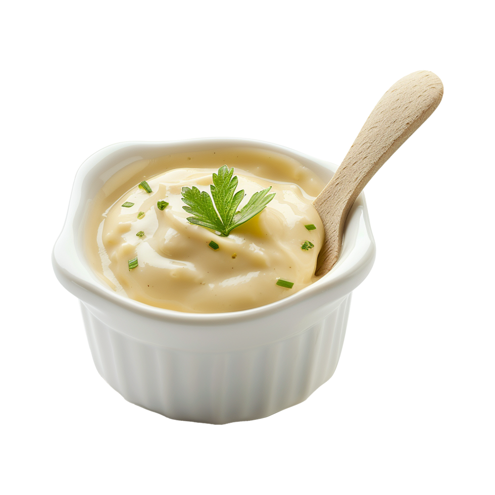 AI generated Tasty bechamel sauce isolated on transparent background png