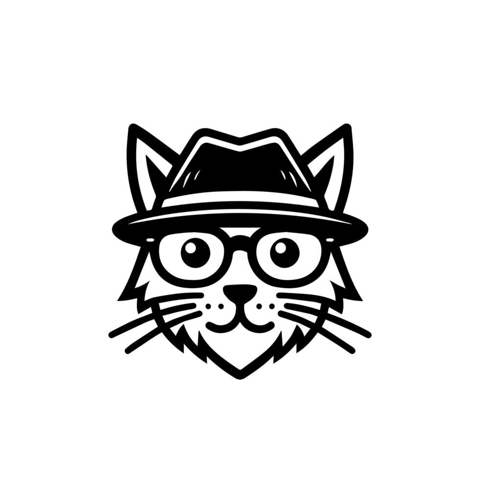 Iconic Cat logo vector